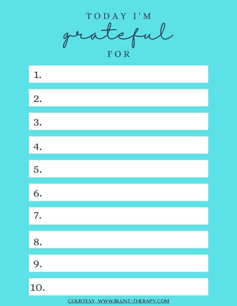 Gratitude List